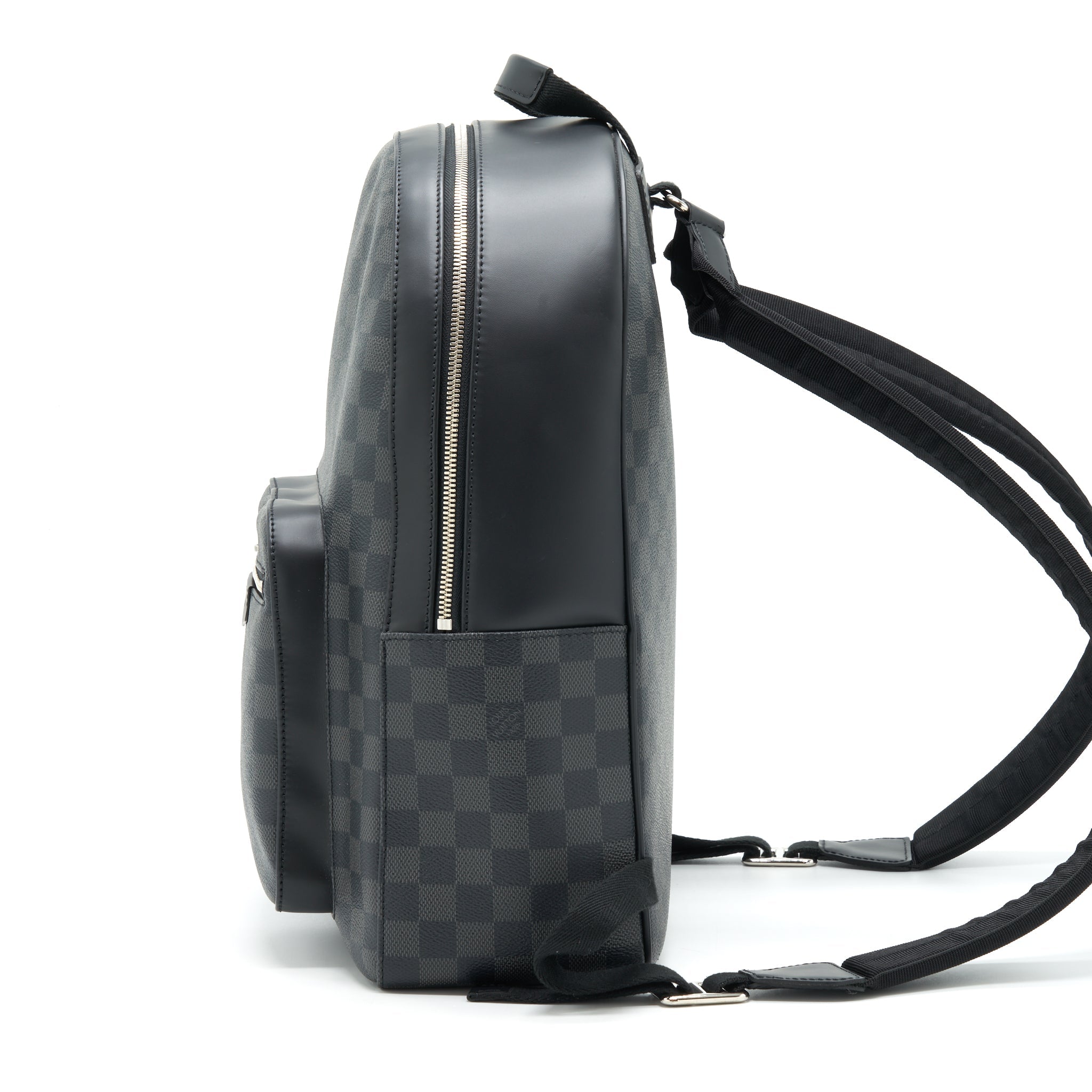 AAA Replica Louis Vuitton LV DAMIER GRAPHITE BACKPACK BLACK SHW