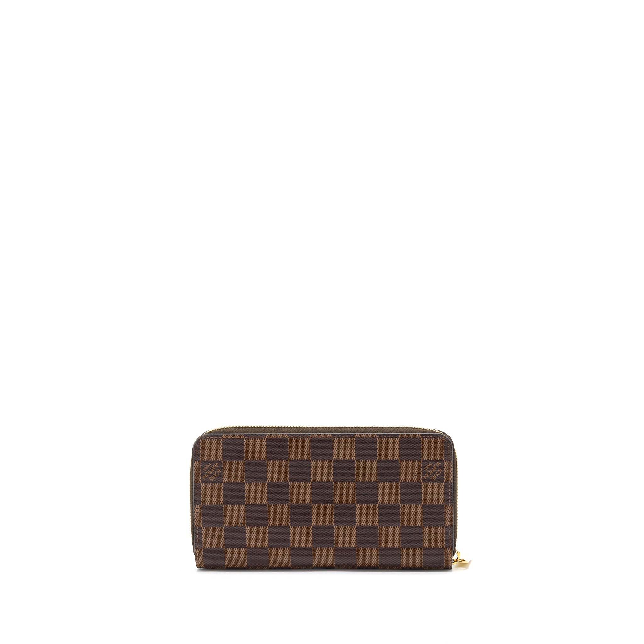 AAA Replica Louis Vuitton LV ZIPPY WALLET DAMIER EBENE CANVAS/ ROSE BALLERINE GHW