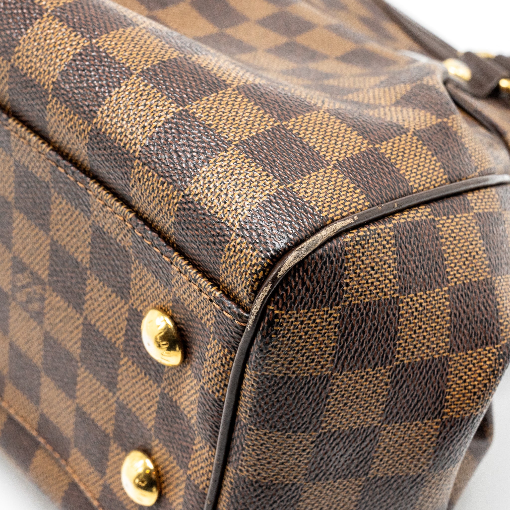 AAA Replica Louis Vuitton LV TREVI TOTE BAG DAMIER EBENE CANVAS GHW
