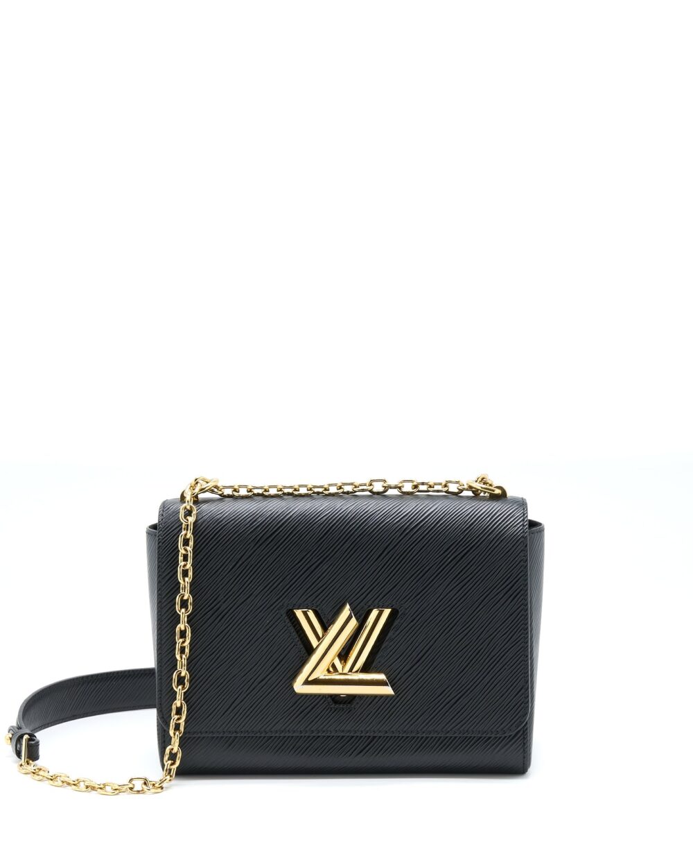 AAA Replica Louis Vuitton LV TWIST MM EPI BLACK GHW