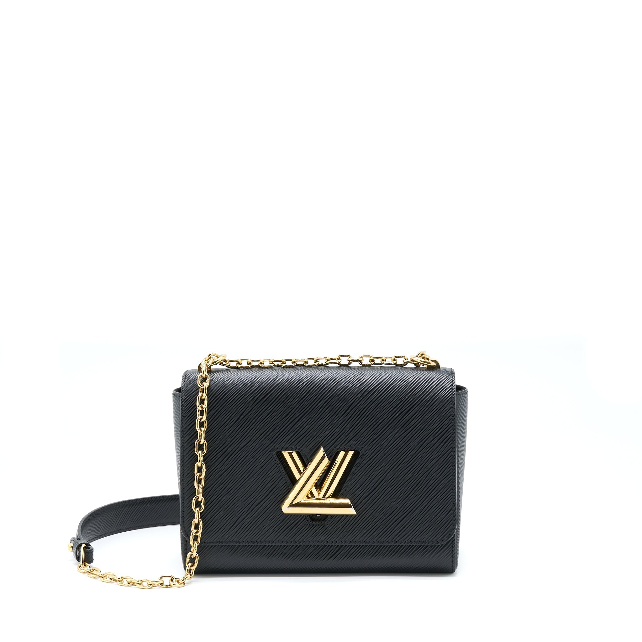 AAA Replica Louis Vuitton LV TWIST MM EPI BLACK GHW