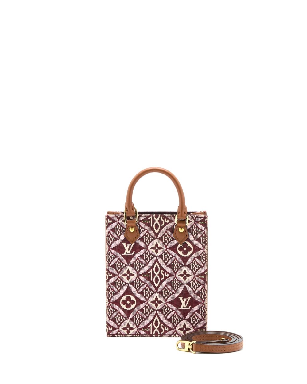 AAA Replica Louis Vuitton LV SINCE 1854 SAC PLAT CANVAS RED MULTICOLOUR GHW