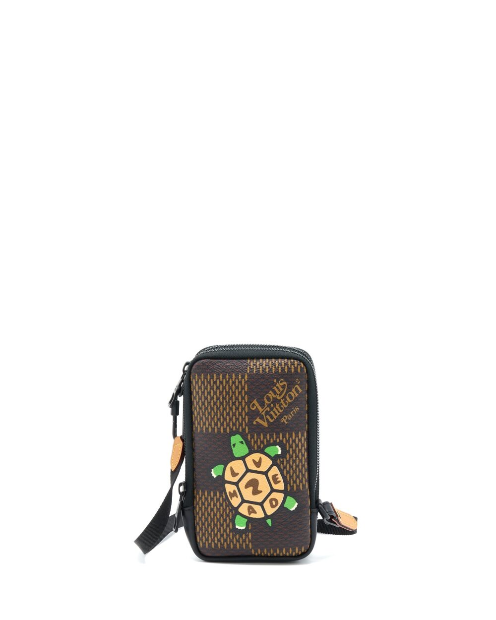 AAA Replica Louis Vuitton LV NIGO DOUBLE PHONE POUCH LIMITED EDITION BLACK HARDWARE