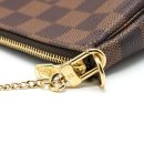 AAA Replica Louis Vuitton LV MINI POCHETTE ACCESSORIES DAMIER EBENE CANVAS GHW