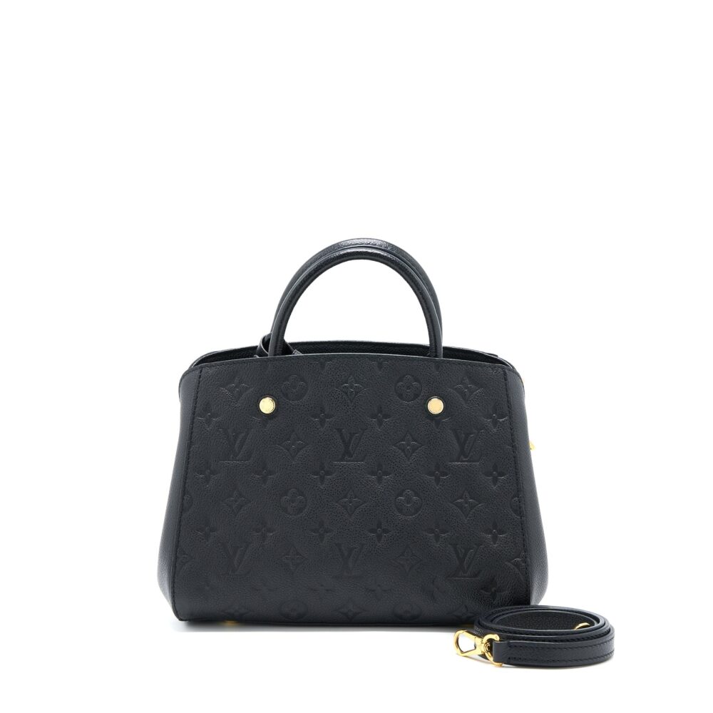 AAA Replica Louis Vuitton LV MONTAIGNE BB MONOGRAM EMPRENITE BLACK GHW