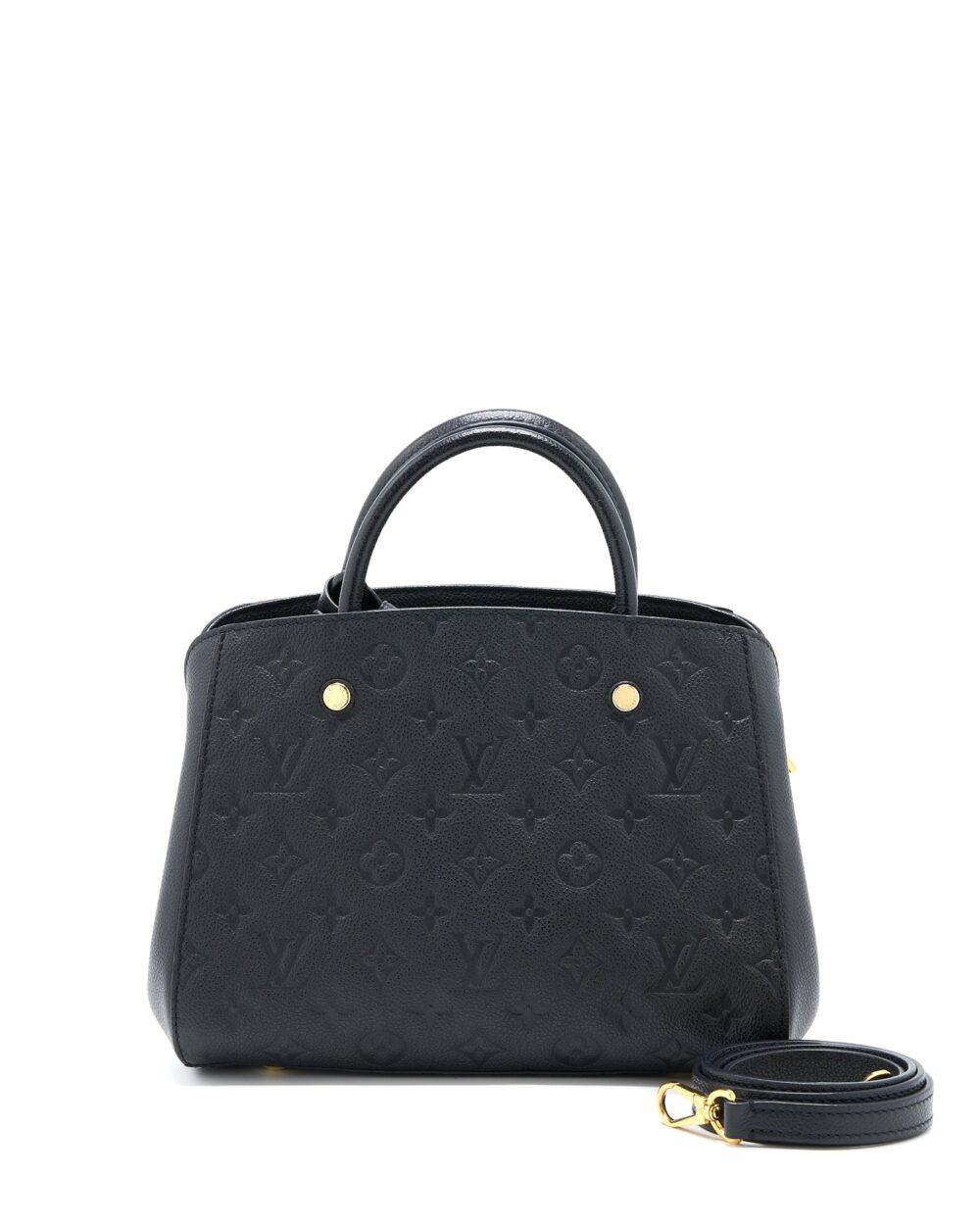 AAA Replica Louis Vuitton LV MONTAIGNE BB MONOGRAM EMPRENITE BLACK GHW