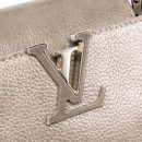 AAA Replica Louis Vuitton LV CAPUCINES BB LEATHER METALLIC SILVER SHW