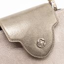 AAA Replica Louis Vuitton LV CAPUCINES BB LEATHER METALLIC SILVER SHW
