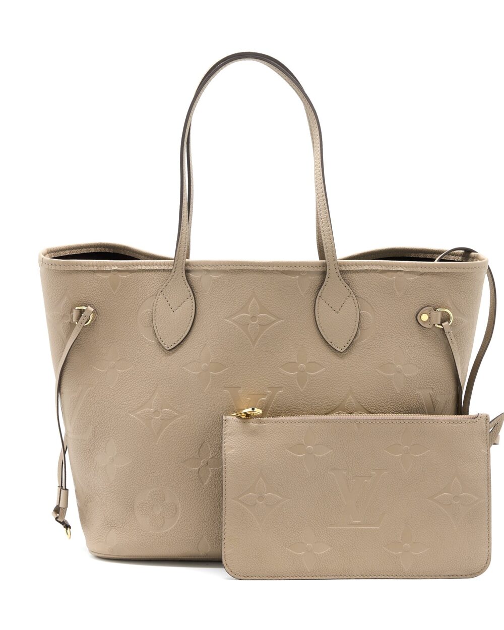 AAA Replica Louis Vuitton LV NEVERFULL MM MONOGRAM EMPREINTE TOURTERELLE GHW (NEW VERSION)