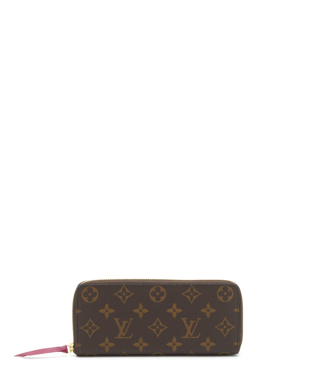 AAA Replica Louis Vuitton LV CLEMENCE LONG WALLET MONOGRAM CANVAS FUCHSIA
