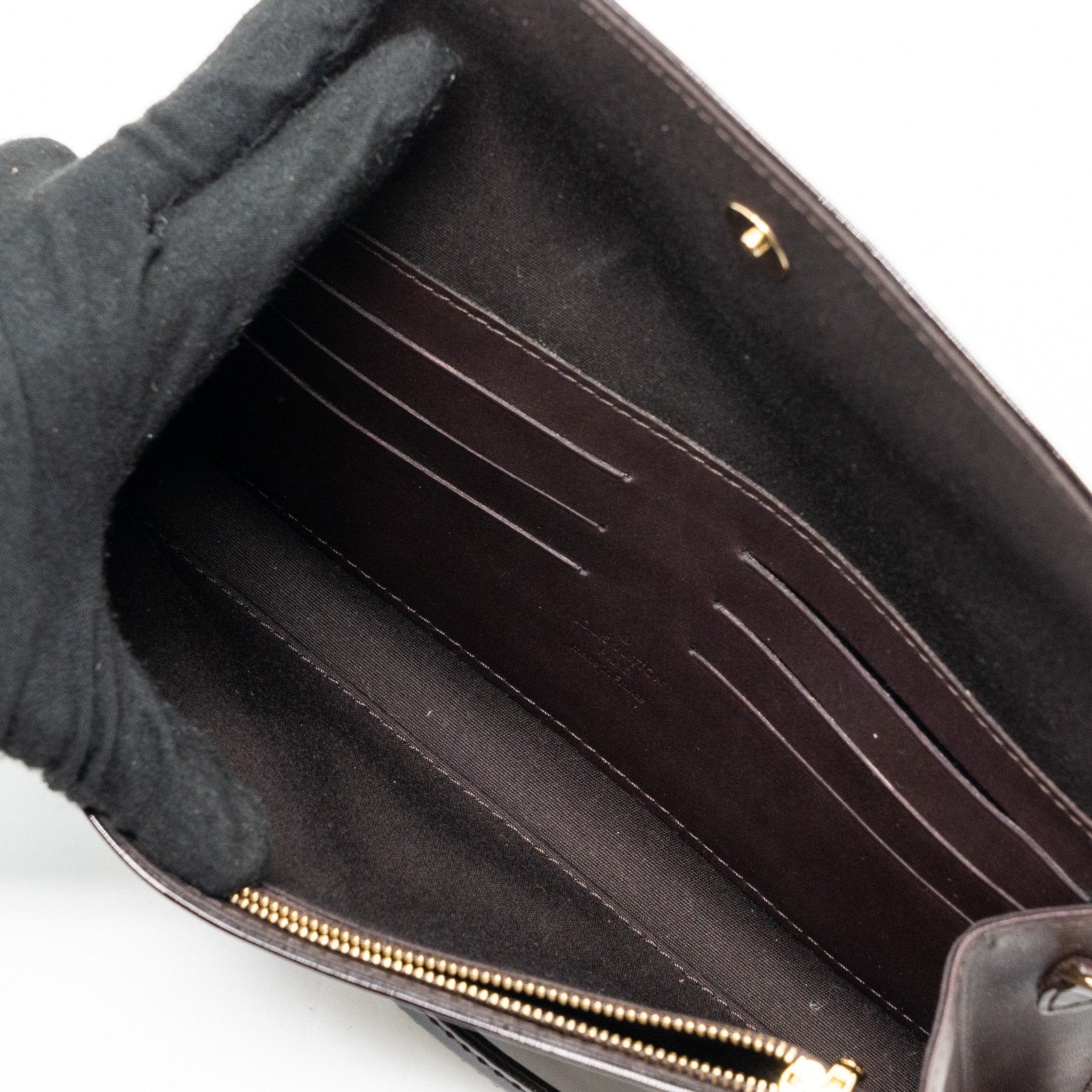 AAA Replica Louis Vuitton LV VINTAGE SUNSET BOULEVARD CLUTCH MONOGRAM/PATENT RED GHW