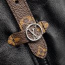AAA Replica Louis Vuitton LV Carryall Vibe MM Lambskin/Monogram Canvas Black SHW M25143