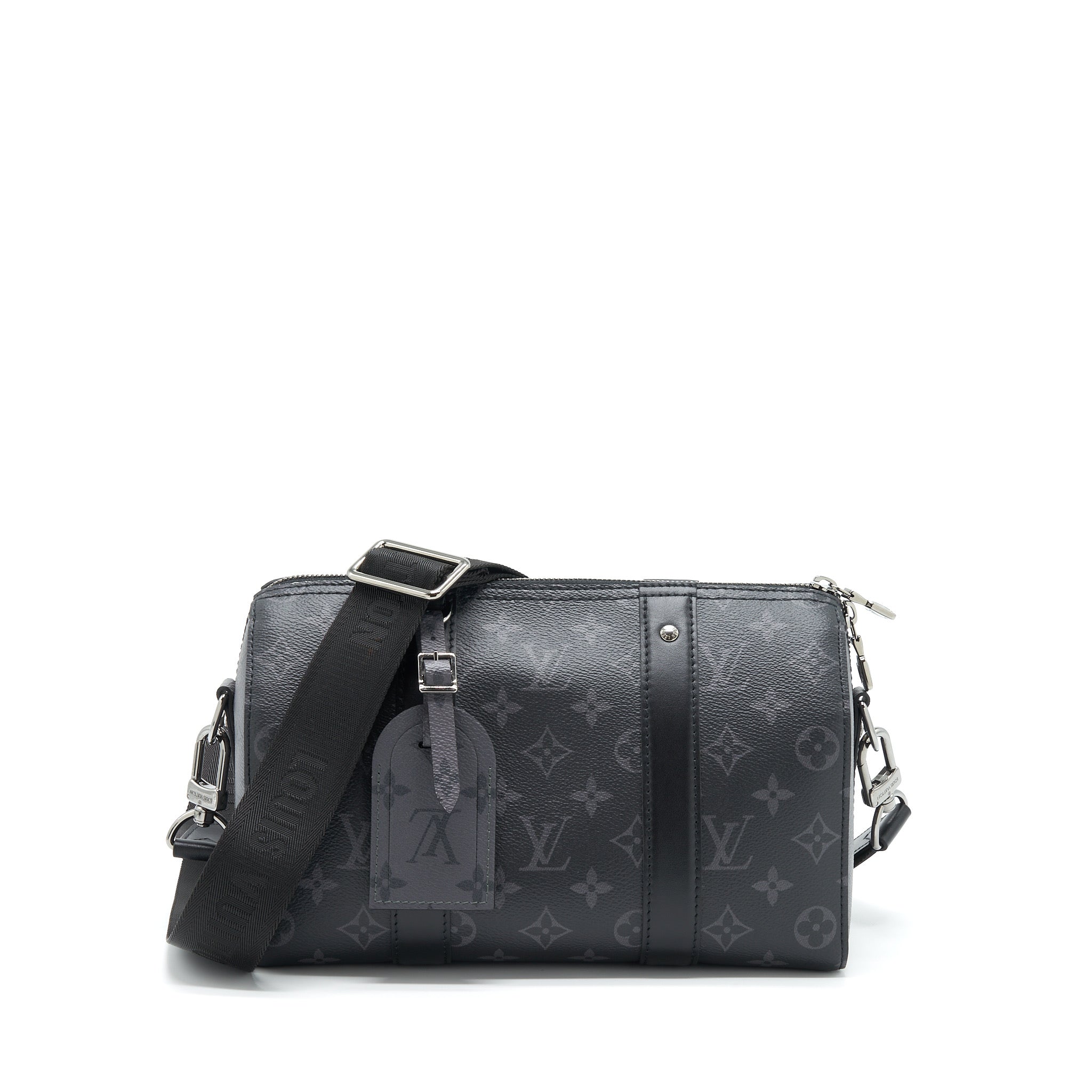 AAA Replica Louis Vuitton LV CITY KEEEPALL 27CM MONOGRAM ECLIPSE AND MONOGRAM ECLIPSE REVERSE