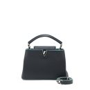 AAA Replica Louis Vuitton LV CAPUCINES BB TAURILLON BLACK/ BLUE SHW