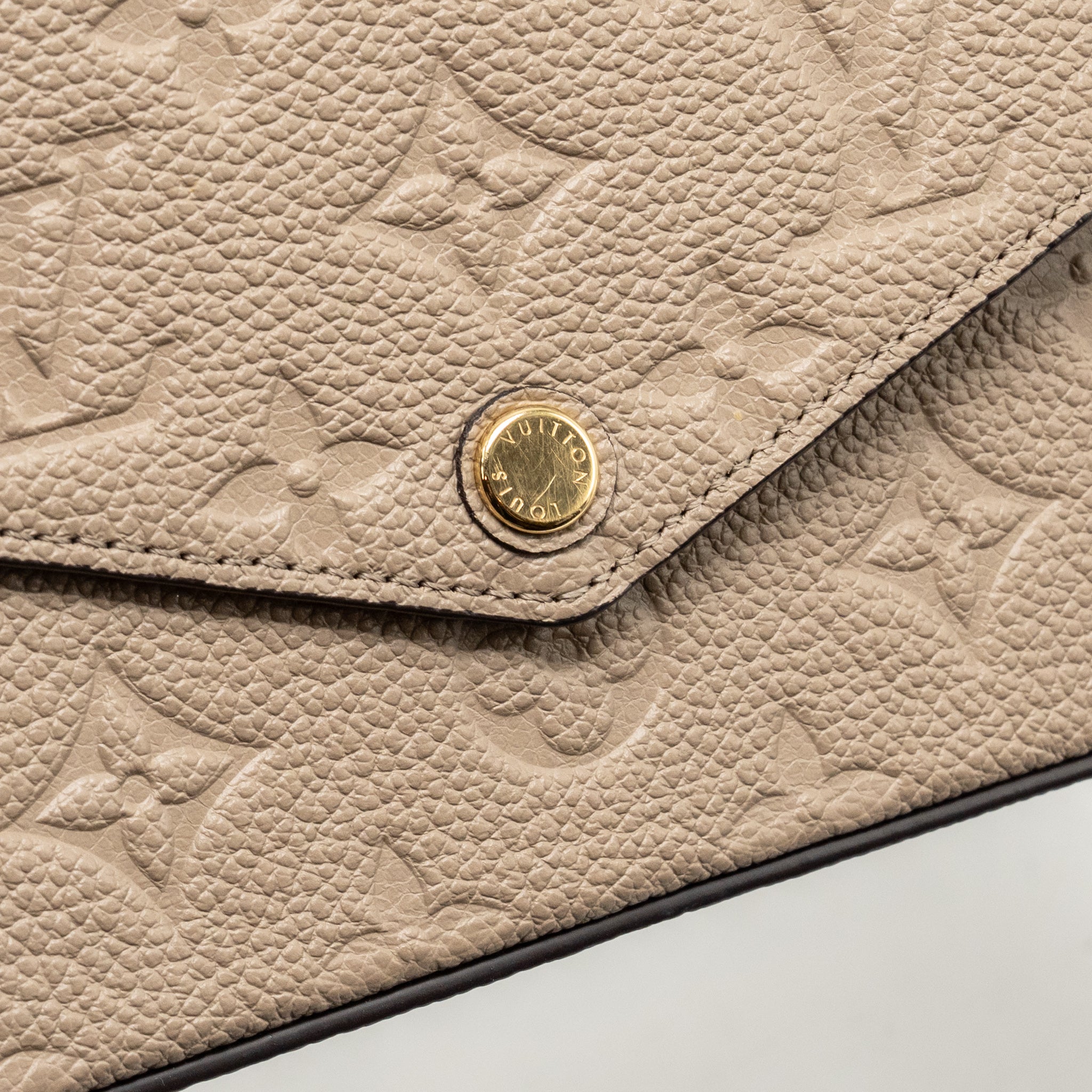 AAA Replica Louis Vuitton LV FELICIE POCHETTE MONOGRAM EMPREINTE TOURTERELLE GHW