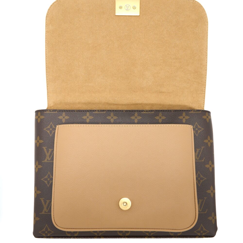 AAA Replica Louis Vuitton LV MARIGNAN TOP HANDLE MESSENGER BAG MONOGRAM CANVAS BROWN GHW
