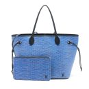 AAA Replica Louis Vuitton LV NEVERFULL MM EPI BLUE DENIM/BLACK SHW