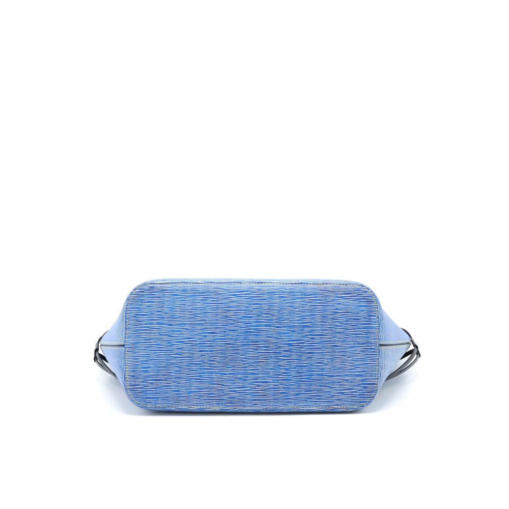AAA Replica Louis Vuitton LV NEVERFULL MM EPI BLUE DENIM/BLACK SHW