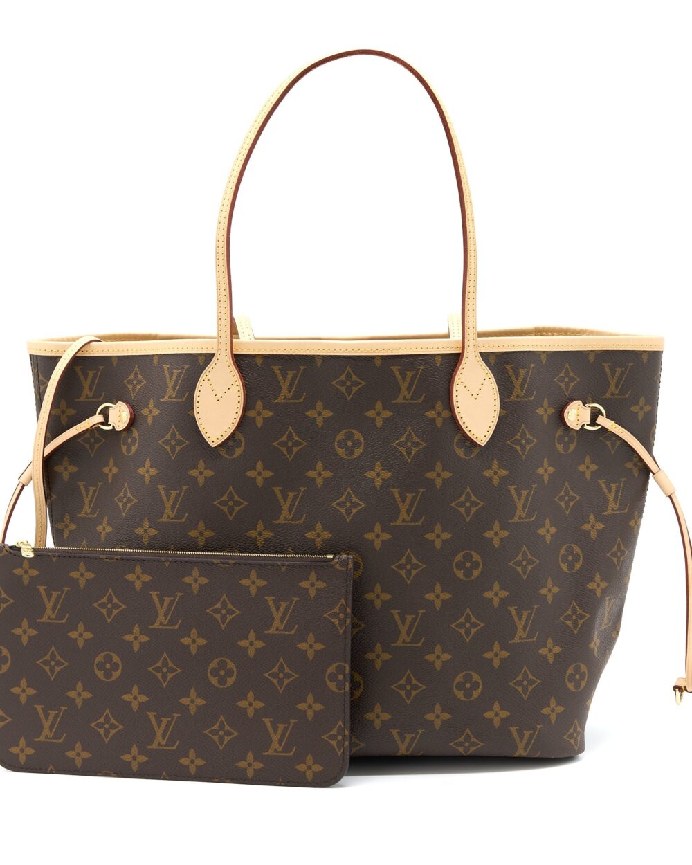 AAA Replica Louis Vuitton LV NEVERFULL MM MONOGRAM CANVAS BEIGE GHW (NEW VERSION)