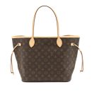AAA Replica Louis Vuitton LV NEVERFULL MM MONOGRAM CANVAS BEIGE GHW (NEW VERSION)