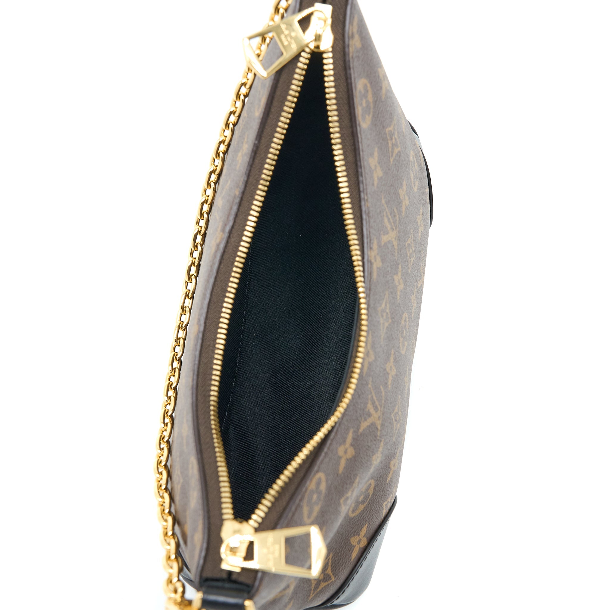 AAA Replica Louis Vuitton LV BOULOGNE BAG MONOGRAM CANVAS/BLACK GHW (NEW VERSION)