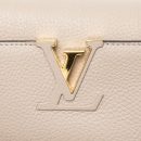 AAA Replica Louis Vuitton LV CAPUCINES MM TAURILLON LIGHT GREY GHW