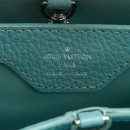 AAA Replica Louis Vuitton LV CAPUCINES BB TAURILLON BLACK/ BLUE SHW
