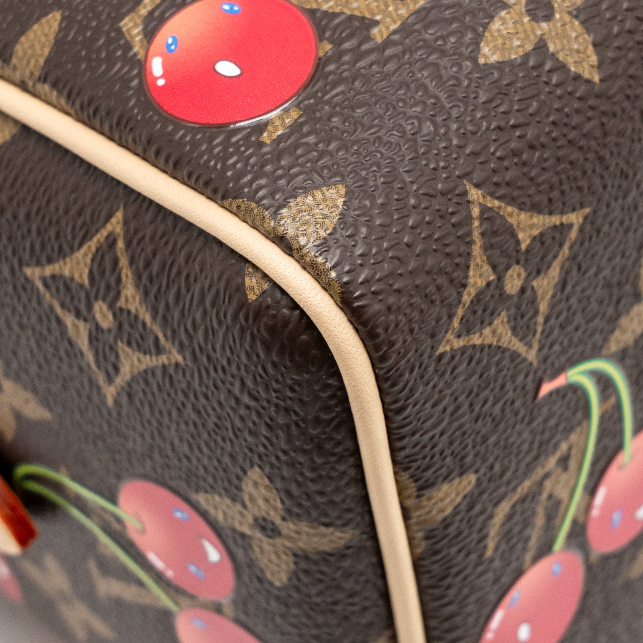 AAA Replica Louis Vuitton LV X TAKASHI MURAKAMI SPEEDY BANDOULIERE 20 MONOGRAM CHERRY COATED CANVAS MULTICOLOURED GHW