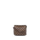 AAA Replica Louis Vuitton LV MINI CLUTCH DAMIER EBENE CANVAS GHW