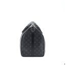 AAA Replica Louis Vuitton LV KEEPALL BANDOULIERE 50 MONOGRAM ECLIPSE CANVAS BLACK/GREY BLACK HARDWARE (NEW VERSION)