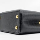 AAA Replica Louis Vuitton LV CAPUCINES MINI TAURILLON BLACK GHW