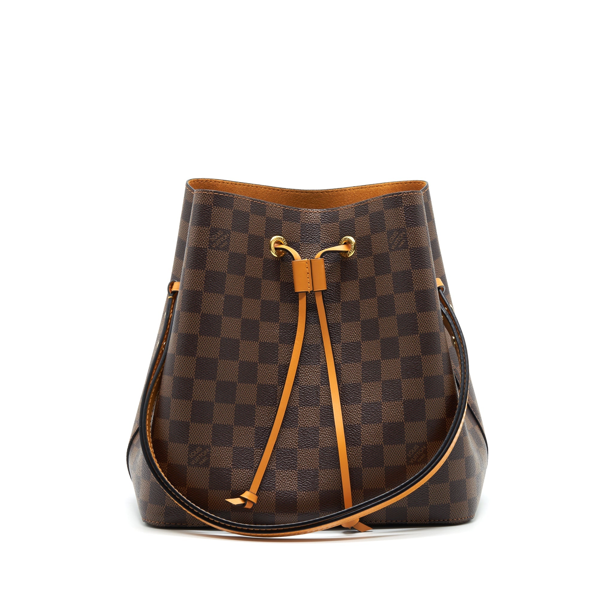 AAA Replica Louis Vuitton LV NEO NOE IN DAMIER EBENE/YELLOW