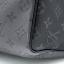 AAA Replica Louis Vuitton LV KEEPALL BANDOULIERE 50 MONOGRAM ECLIPSE CANVAS BLACK/GREY BLACK HARDWARE (NEW VERSION)