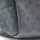 AAA Replica Louis Vuitton LV KEEPALL BANDOULIERE 50 MONOGRAM ECLIPSE CANVAS BLACK/GREY BLACK HARDWARE (NEW VERSION)
