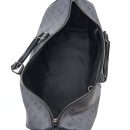 AAA Replica Louis Vuitton LV KEEPALL BANDOULIERE 50 MONOGRAM ECLIPSE CANVAS BLACK/GREY BLACK HARDWARE (NEW VERSION)