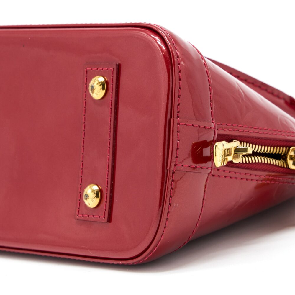 AAA Replica Louis Vuitton LV ALMA BB PATENT RED GHW
