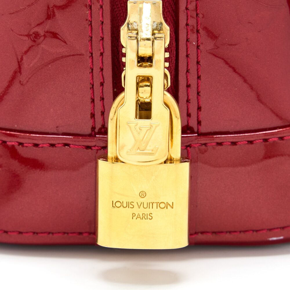 AAA Replica Louis Vuitton LV ALMA BB PATENT RED GHW