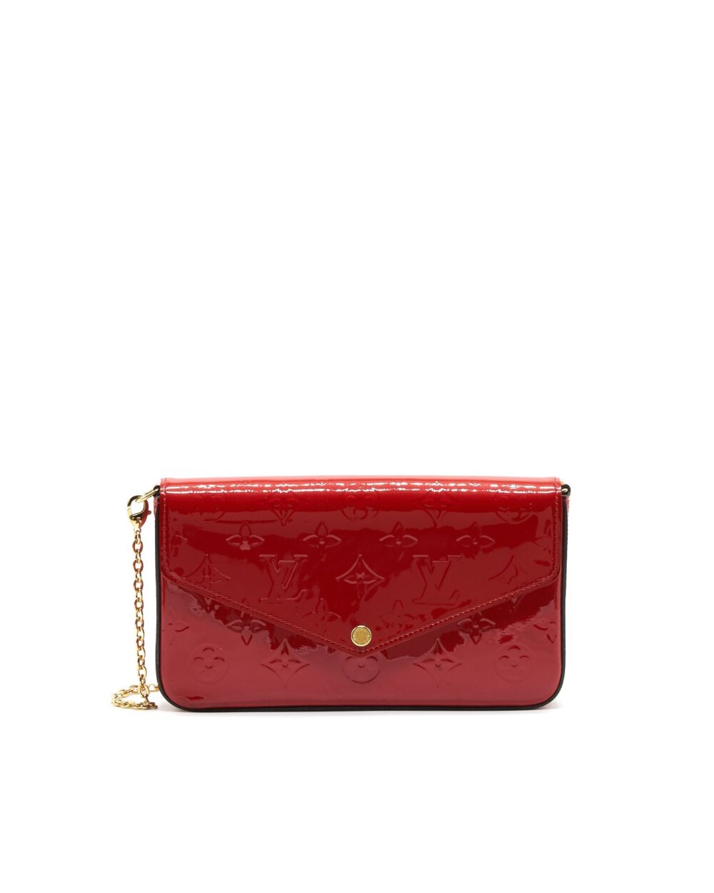 AAA Replica Louis Vuitton LV POCHETTE FELICIE MONOGRAM PATENT LEATHER