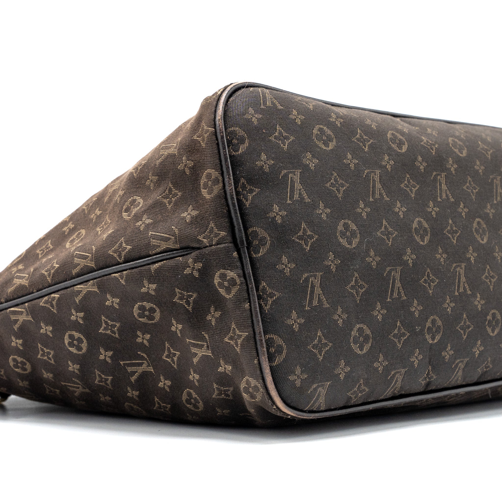 AAA Replica Louis Vuitton LV VINTAGE NEVERFULL MM FABRIC DARK BROWN GHW