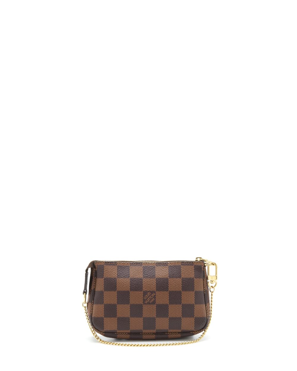 AAA Replica Louis Vuitton LV MINI POCHETTE DAMIER EBENE GHW