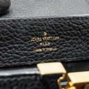 AAA Replica Louis Vuitton LV CAPUCINES MINI TAURILLON BLACK GHW