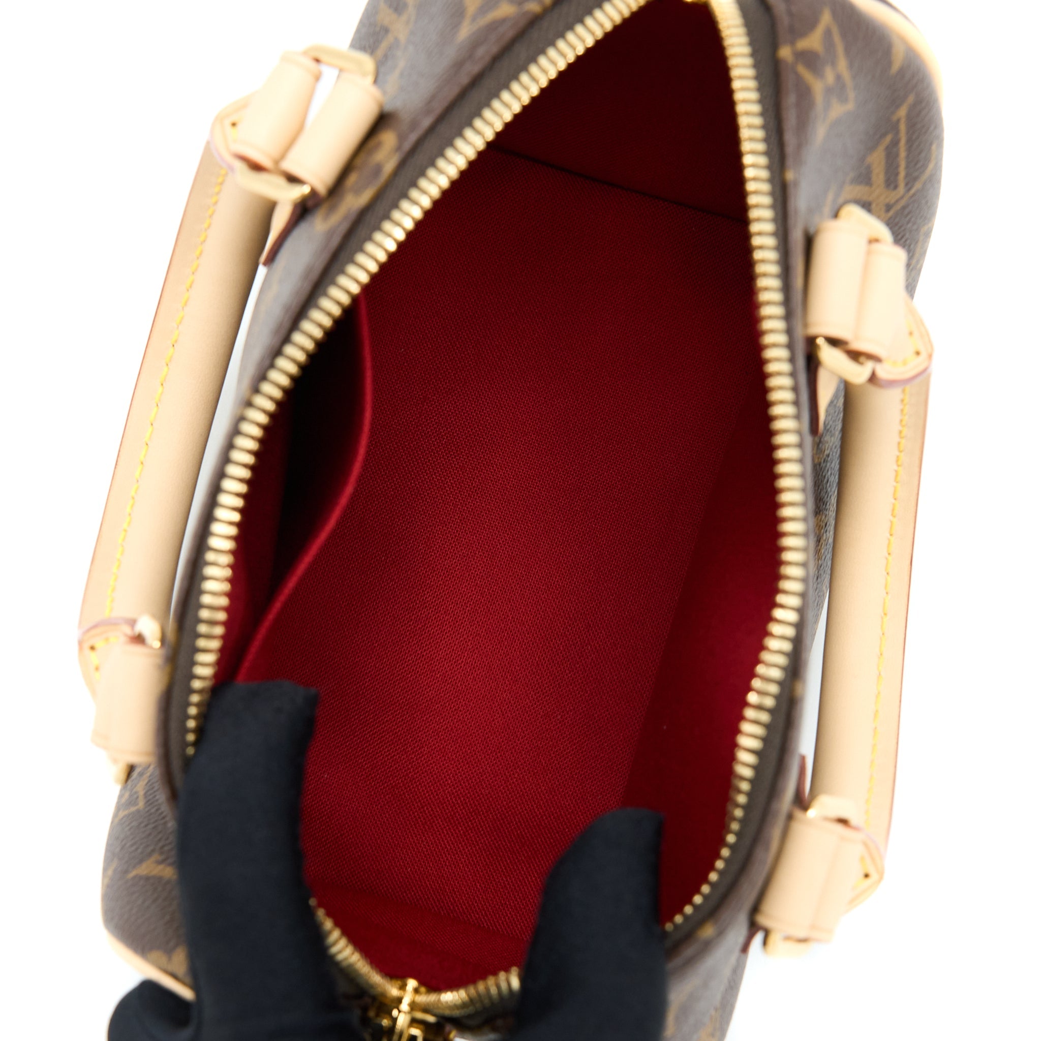 AAA Replica Louis Vuitton LV SPEEDY BANDOULIERE 20 MONOGRAM CANVAS WITH FUCHSIA STRAP GHW