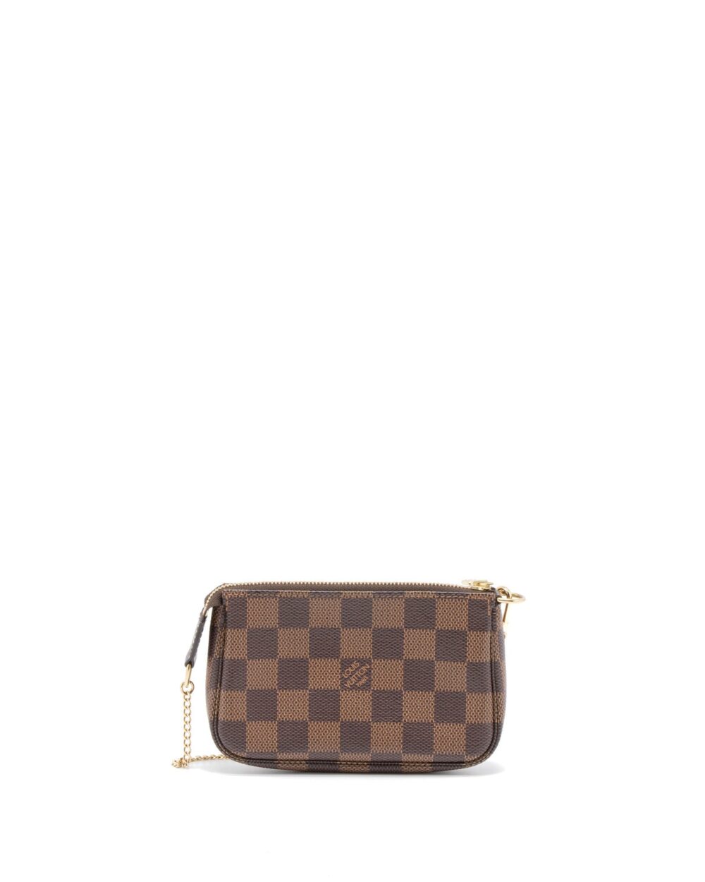 AAA Replica Louis Vuitton LV MINI POCHETTE ACCESSORIES DAMIER EBENE CANVAS GHW