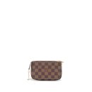 AAA Replica Louis Vuitton LV MINI POCHETTE ACCESSORIES DAMIER EBENE CANVAS GHW
