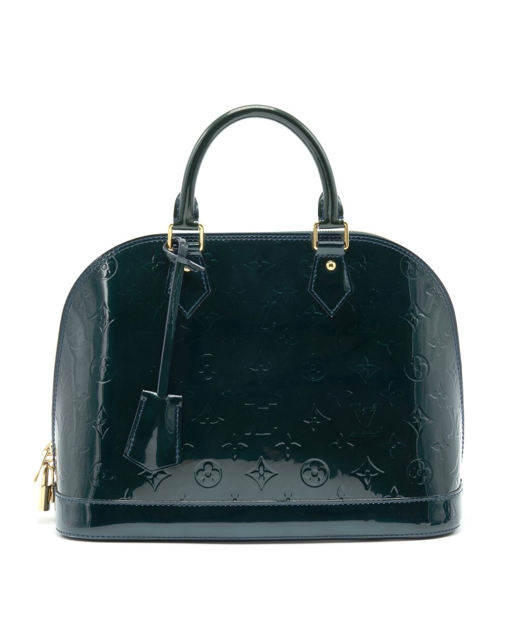 AAA Replica Louis Vuitton LV ALMA PM IN PATENT FORREST GREEN