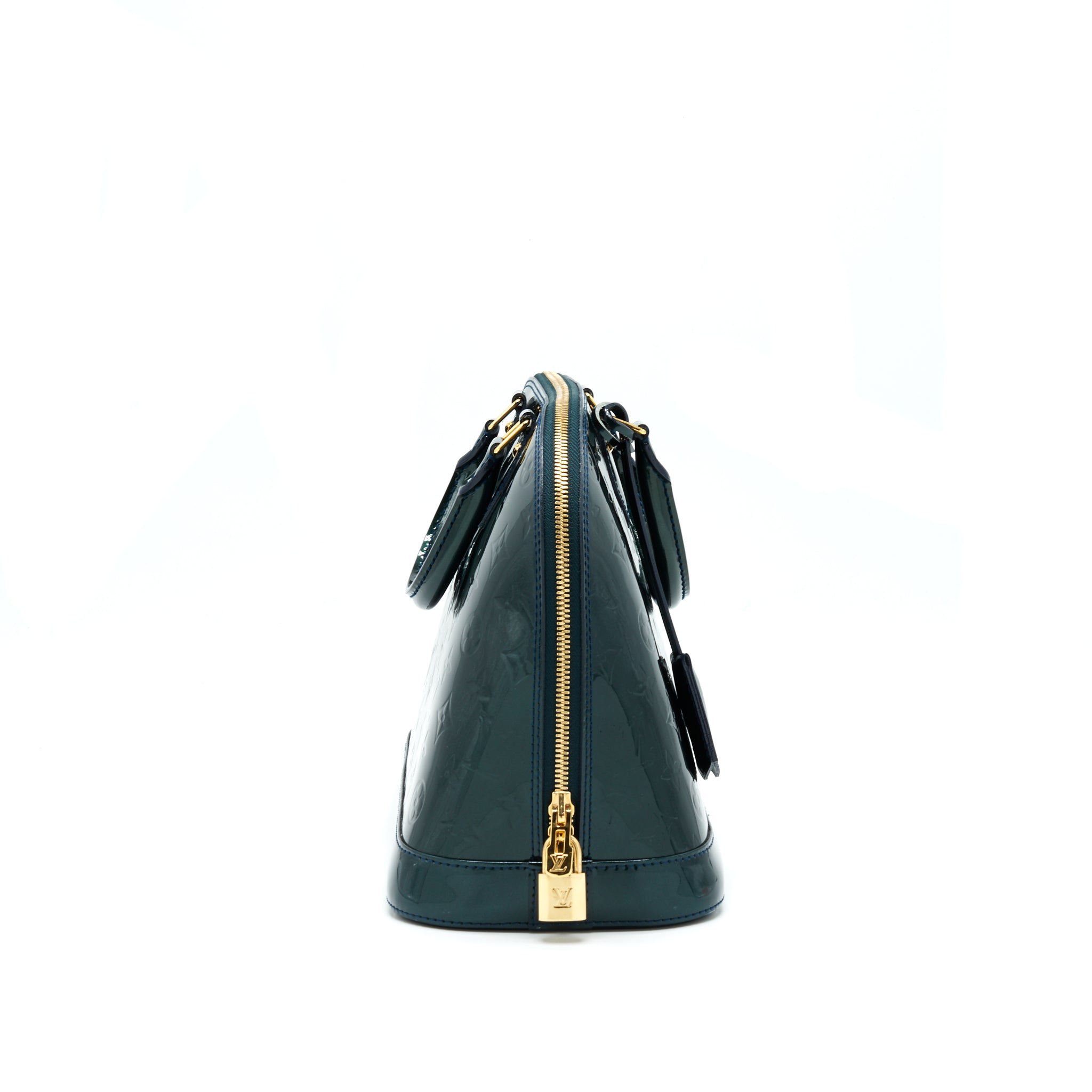 AAA Replica Louis Vuitton LV ALMA PM IN PATENT FORREST GREEN