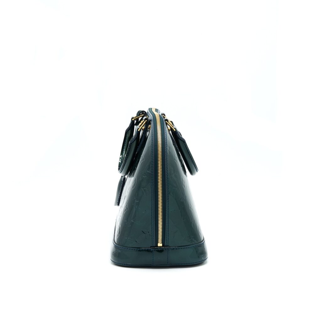 AAA Replica Louis Vuitton LV ALMA PM IN PATENT FORREST GREEN