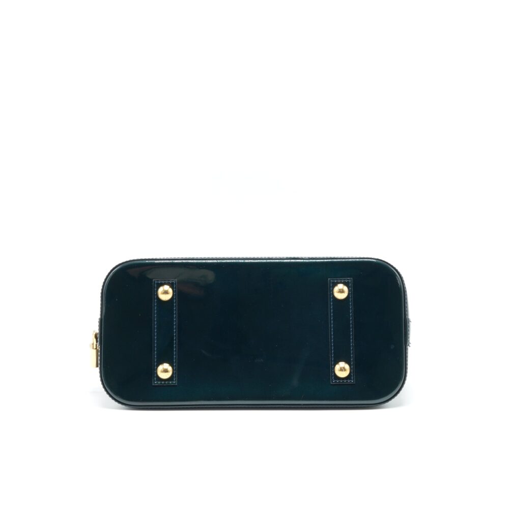 AAA Replica Louis Vuitton LV ALMA PM IN PATENT FORREST GREEN