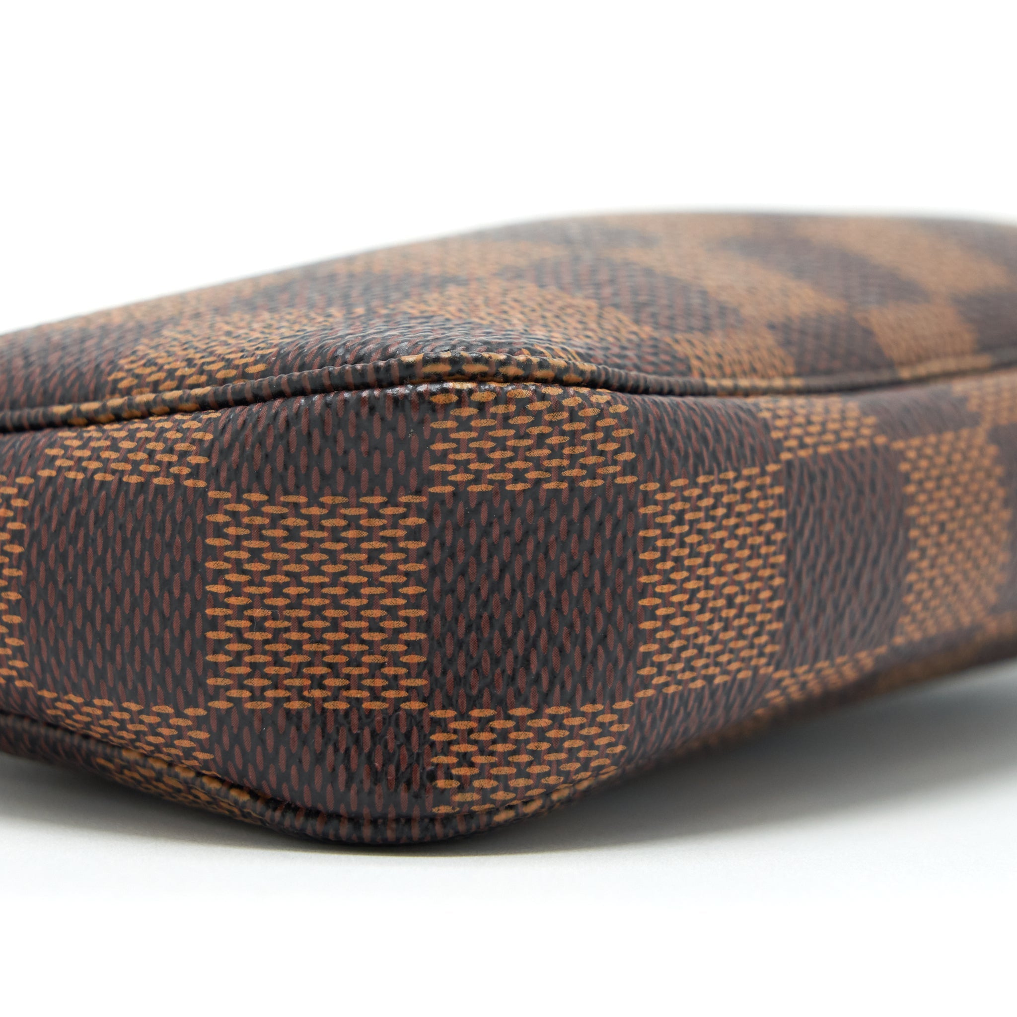 AAA Replica Louis Vuitton LV MINI POCHETTE DAMIER EBENE GHW