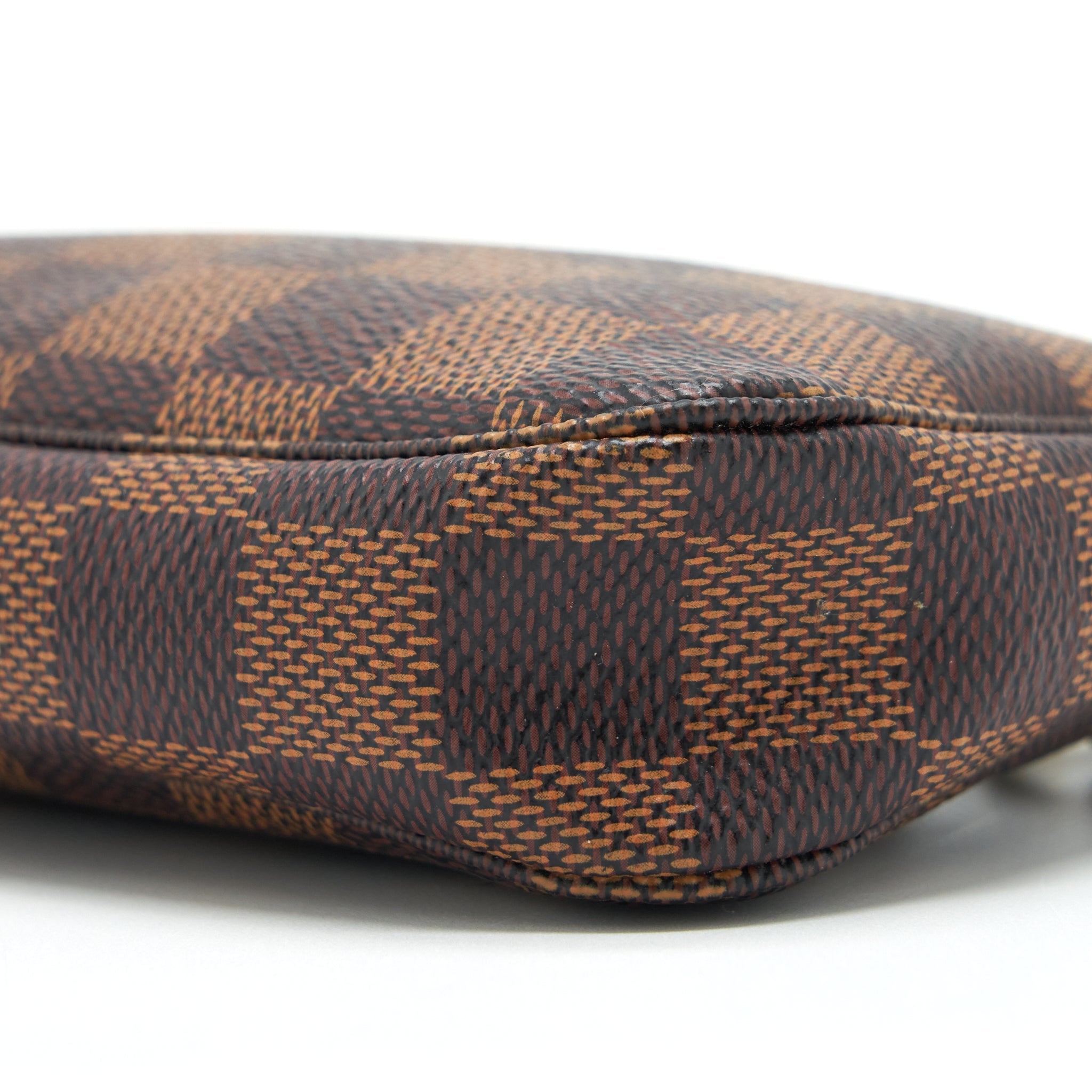 AAA Replica Louis Vuitton LV MINI POCHETTE DAMIER EBENE GHW